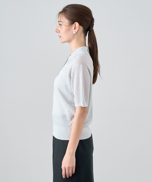 ANAYI（アナイ） ポロシャツ ポロ LUREXポロプルオーバー レディース