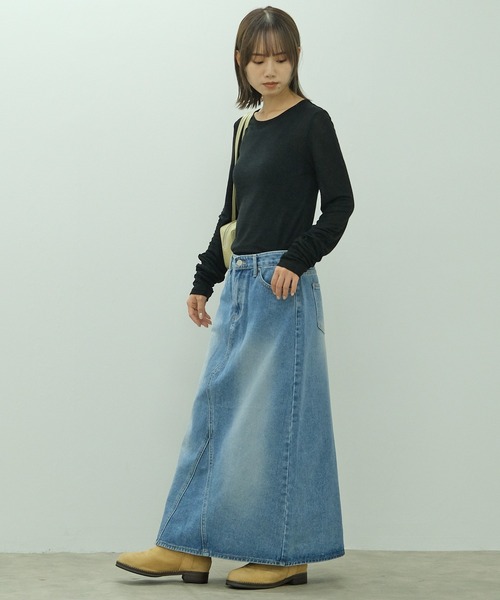 MECRE シアーTシャツ me+em select tシャツ 「 2color 」クリンクルショートシアー