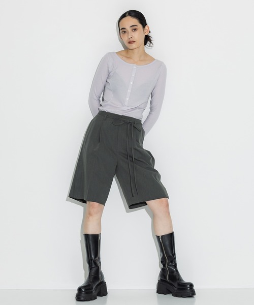 パンツ 「STUDIOUS/ステュディオス」サイドタックハーフパンツ/セットアップ可能 レディース_17