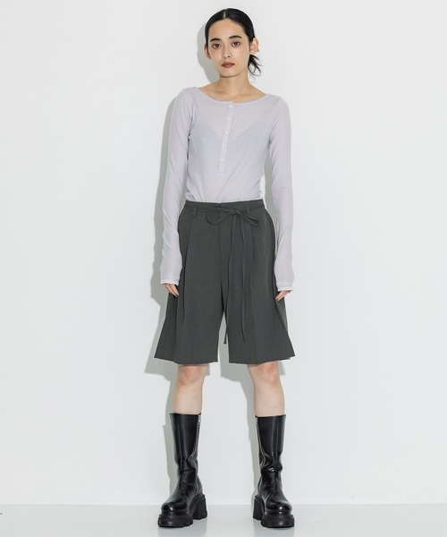 パンツ 「STUDIOUS/ステュディオス」サイドタックハーフパンツ/セットアップ可能 レディース_18