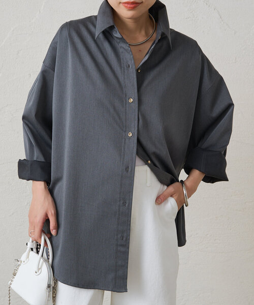 Loungedress ブラウス シャツ サテンBIGシャツ レディース