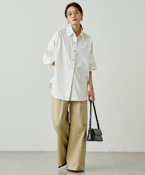 【LOUNGEDRESS】サテンBIGシャツ サテンBIGシャツ（シャツ/ブラウス）｜LOUNGEDRESS（ラウンジ