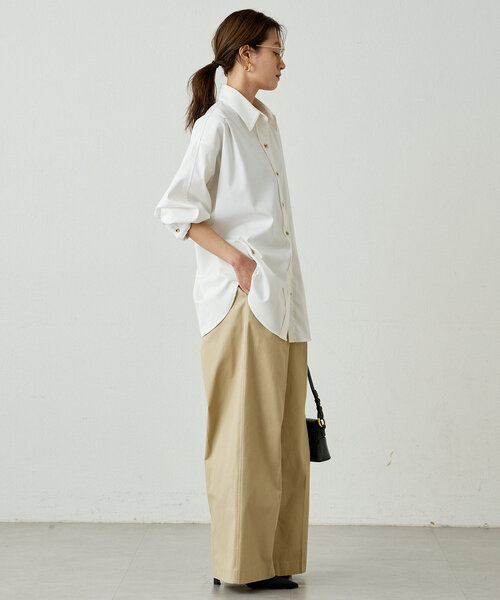 Loungedress ブラウス シャツ サテンBIGシャツ レディース