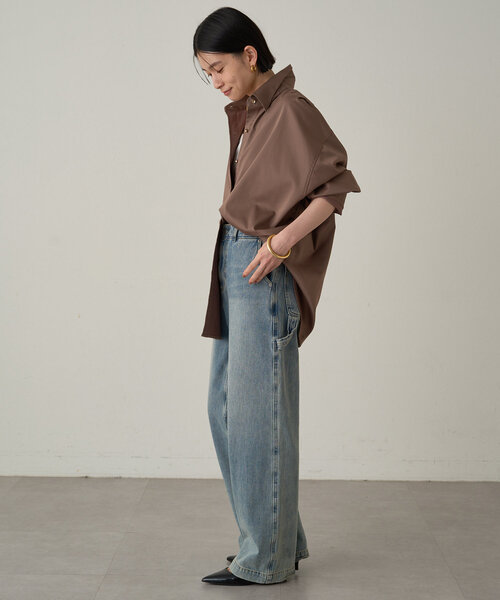 Loungedress ブラウス シャツ サテンBIGシャツ レディース