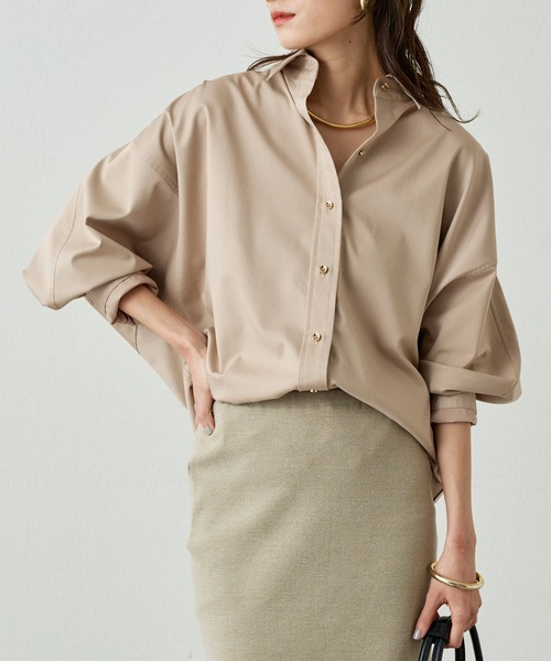 Loungedress ブラウス シャツ サテンBIGシャツ レディース