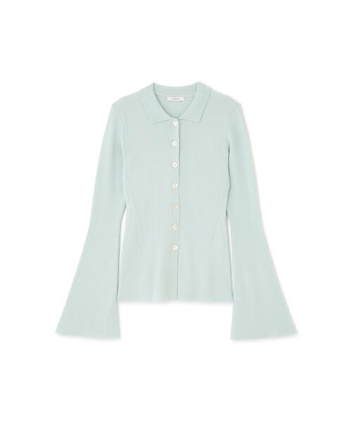 JILL STUART カーディガン ウォッシャブルウールリブニット