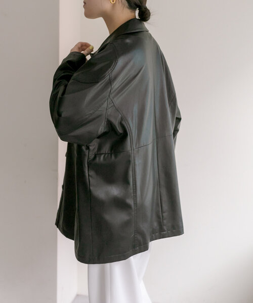 ear PAPILLONNER アウター フェイクレザージャケット「SUM1 STYLE(スミ 