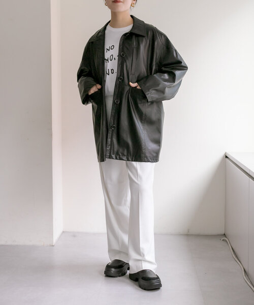 ear PAPILLONNER アウター フェイクレザージャケット「SUM1 STYLE(スミ 