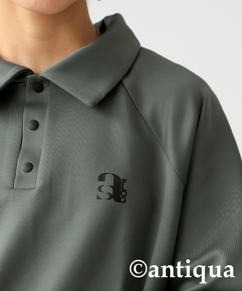 antiqua tシャツ 「STCH」ドットデザインストレッチトップス
