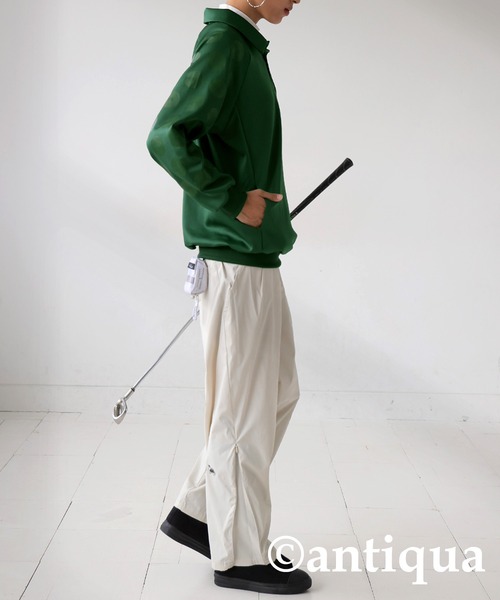 antiqua tシャツ 「STCH」ドットデザインストレッチトップス