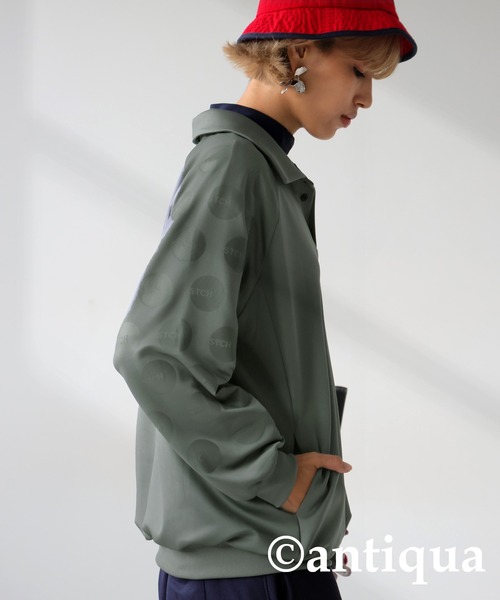 tシャツ ドットステッチトップス レディース antiqua tシャツ 「STCH」ドットデザインストレッチトップス
