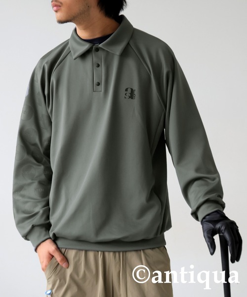 antiqua tシャツ 「STCH」ドットデザインストレッチトップス