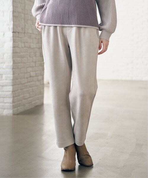 ikka（イッカ） パンツ GOKU楽フェイクスエードテーパードパンツ