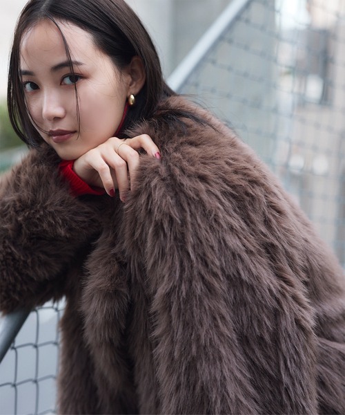 KOBE LETTUCE（神戸レタス） コート アウター ロングファーショート丈