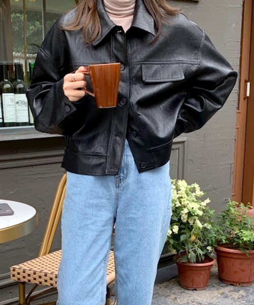 Riff（リフ） レザージャケット ライダース レザージャケット 合成皮革