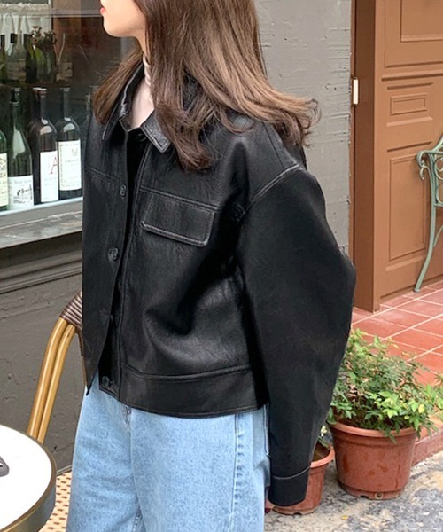 Vintageリブ レザージャケット Soho 中古・古着通販】URBAN RESEARCH (アーバンリサーチ) シープスキン