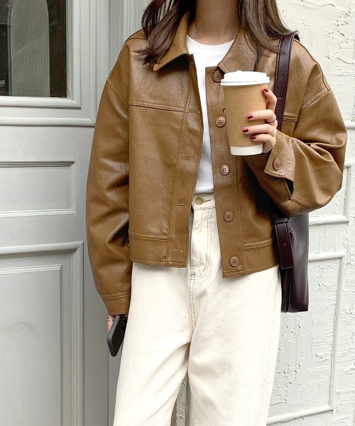 Riff（リフ） レザージャケット ライダース レザージャケット 合成皮革