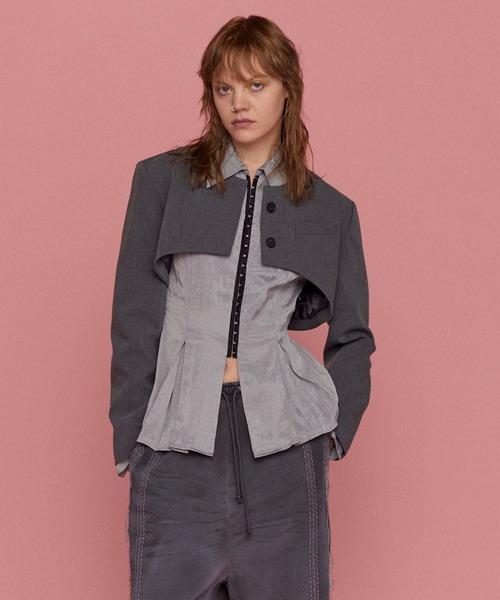 MAISON SPECIAL ジャケット ノーカラージャケット Suiting