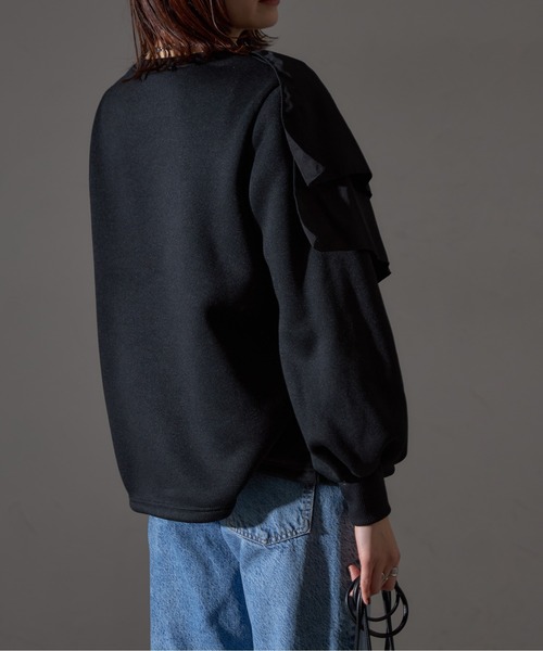 aonisis 肩フリル　スウェット　アシンメトリースウェット UNITED ARROWS LTD. OUTLET｜スウェット&フリル ノースリーブ