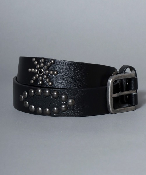 臼【購入者決定済】 ANPAS ベルト 35mm Width Western Studs Leather Belt/35mm幅