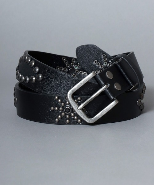ANPAS（アンパス） ベルト 35mm Width Western Studs Leather Belt