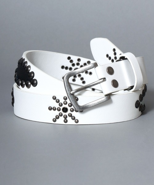 ANPAS（アンパス） ベルト 35mm Width Western Studs Leather Belt
