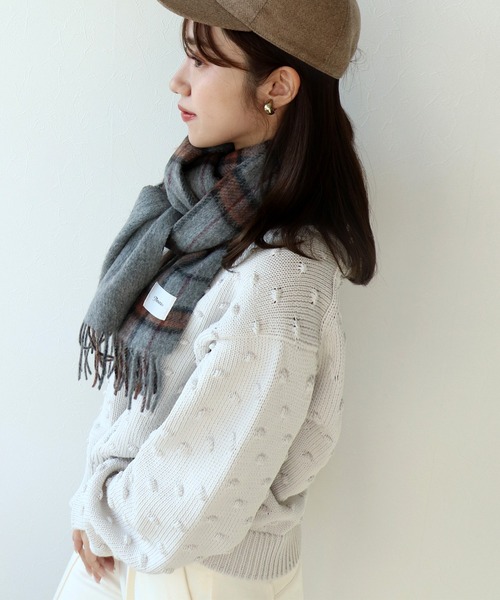 Jines（ジネス） ストール マフラー ウールカシミア リバーシブル