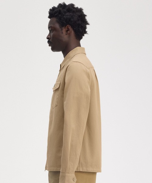 FRED PERRY ツイルジップオーバーシャツ FRED PERRY シャツ Twill Zip-Through Overshirt／ツイルジップ