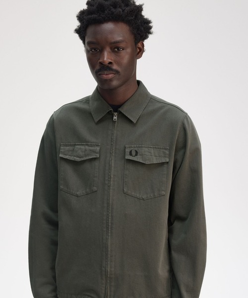 FRED PERRY（フレッドペリー） シャツ Twill Zip-Through Overshirt