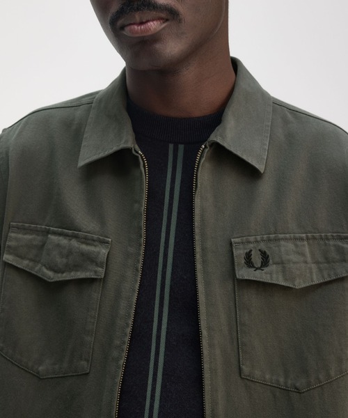 FRED PERRY（フレッドペリー） シャツ Twill Zip-Through Overshirt