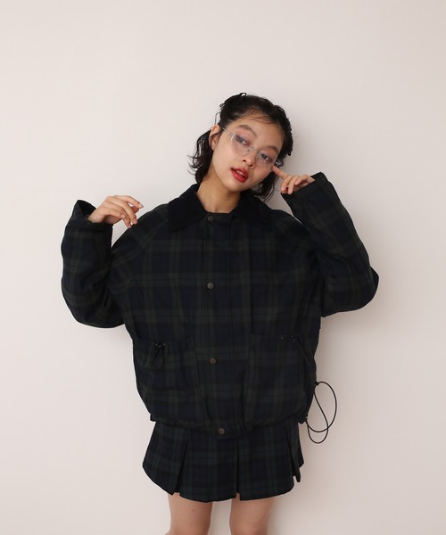 judin アウター　チェックリバーシブルオーバージャケット JUDIN（ジュディン） コート アウター 「リバーシブル」 チェック