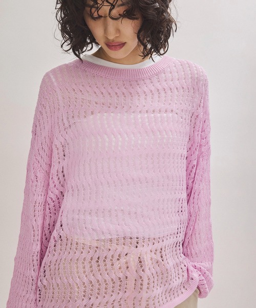 ご確認用  ¥14,850 アダムエロペ ニット ラベンダー ピンク Adam et Rope' - ご確認用 ¥14,850 アダムエロペ ニット ラベンダー