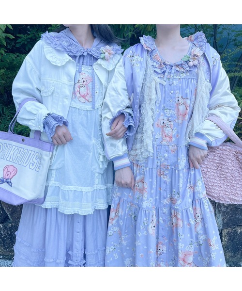 PINK HOUSE（ピンクハウス） ワンピース 桜Teddyプリントワンピース