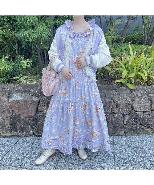 【美品】ピンクハウス半袖ワンピース　フリー PINK HOUSE 「PINK HOUSE」 半袖ワンピース フリー ブラック