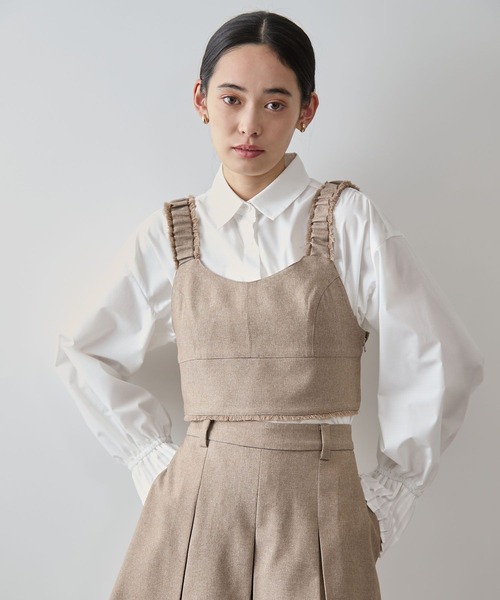 VIS（ビス） ベスト ジレ サマーツイードフリンジビスチェ レディース