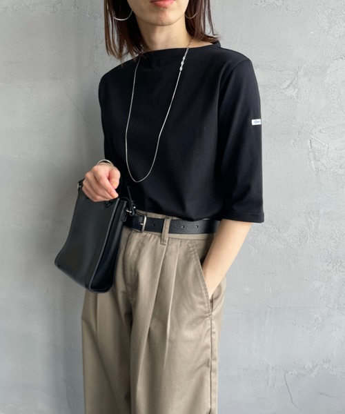 ORCIVAL tシャツ 「ORCIVAL/オーシバル」 ボートネック 5分袖