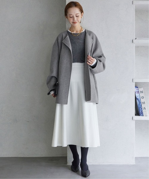 SLOBE IENA（スローブイエナ） ノーカラーコート FREE グレー