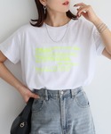 tシャツ 手書き風ロゴ刺繍デザインTシャツ レ...の詳細画像1