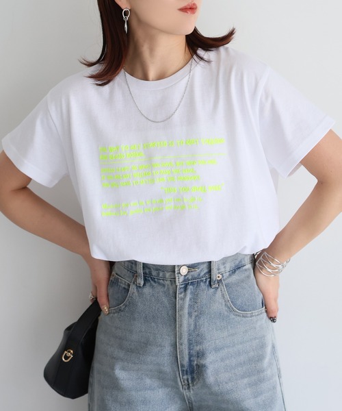 tシャツ ロゴ刺繍タイダイＴシャツ レディース 楽天市場】LUCKYロゴ刺繍Tシャツ レディース トップス 5分袖