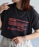 tシャツ 手書き風ロゴ刺繍デザインTシャツ レ...の詳細画像5