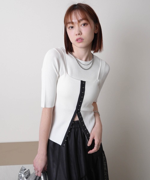 LADYMADE ニット セーター フロントホックビスチェ×ニット