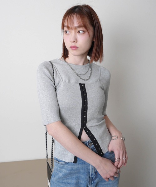 LADYMADE ニット セーター フロントホックビスチェ×ニット