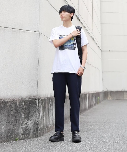 ikka パンツ 「イージーケア／セットアップ対応」Reflax(R