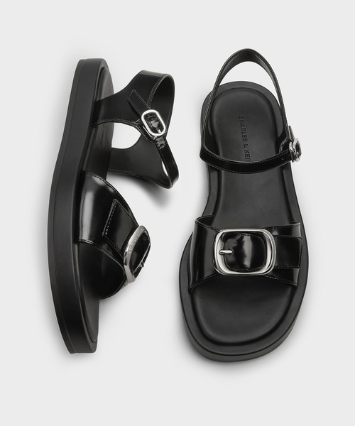 CHARLES ＆ KEITH（チャールズ&キース） サンダル バックル フラット