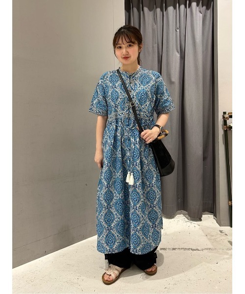【美品】未使用 アラベスク柄 ワンピース CRAFT STANDARD BOUTIQUE ワンピース インド綿アラベスク柄