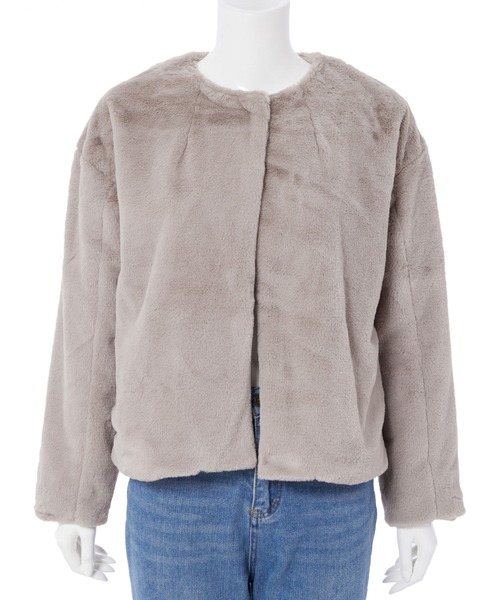 「fifth」 ノーカラーコート M モカ レディース_画像5