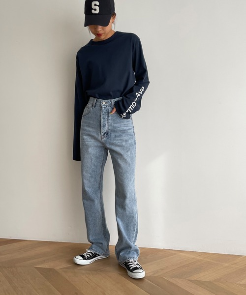 [CANAL JEAN] [elmar] обработка Denim брюки MEDIUM индиго голубой женский 