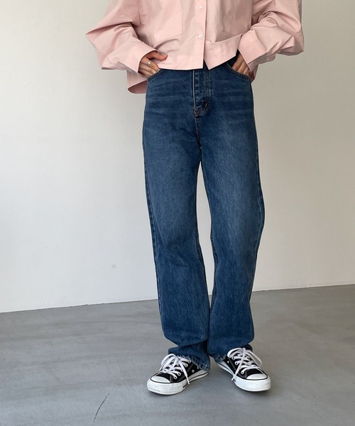 [CANAL JEAN] [elmar] обработка Denim брюки MEDIUM индиго голубой женский 