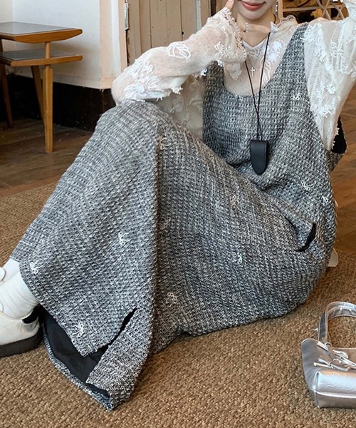 「aimoha」 サロペットスカート SMALL グレー レディース_画像4