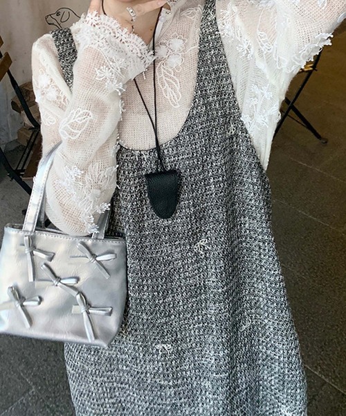 「aimoha」 サロペットスカート SMALL グレー レディース_画像8